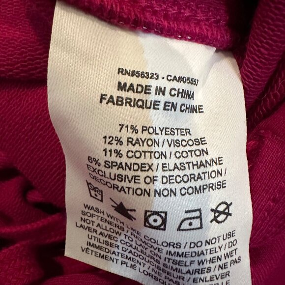 NIKE YOGA WOMENS CROPPED HOODED DRI FIT SWEATSHIRT MEDIUM MAGENTA PINK - Picture 6 of 7